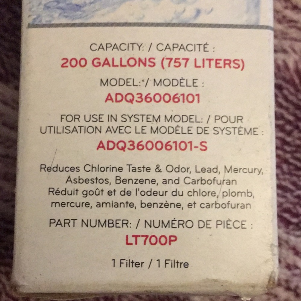 LG Refrigerator replacement filter - Picture 5 of 5
